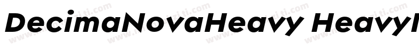 DecimaNovaHeavy HeavyItalic字体转换